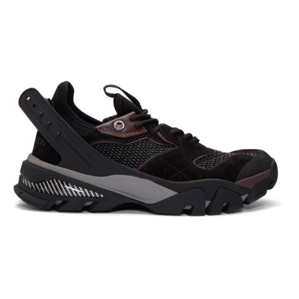 RARE RAF SIMONS x Calvin Klein 205W39NYC Black and Burgundy Carlos 10 Sneakers